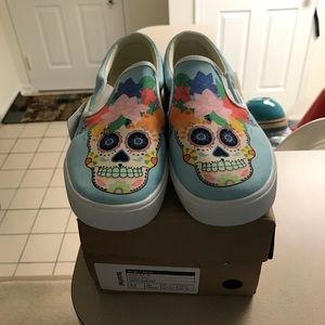 Sugar Skull Bucketfeet Slip Ons